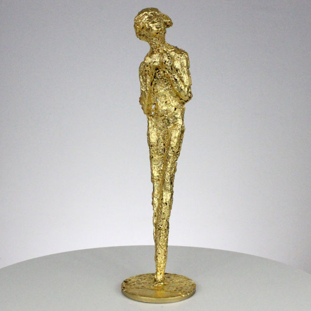Musa hoja de oro de acero CLVIII escultura encaje de metal