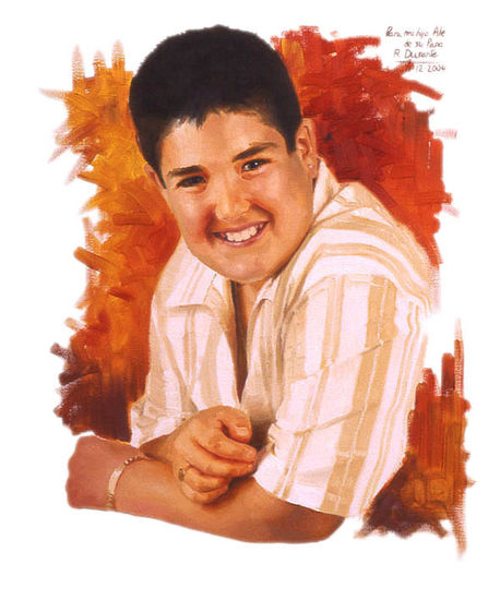 MI HIJO ALEJANDRO 2 Oil Canvas Portrait