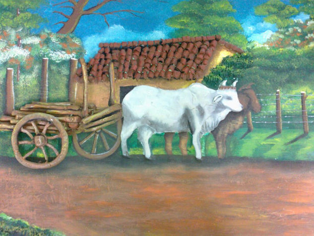 careta de trabajo Acrylic Canvas Landscaping