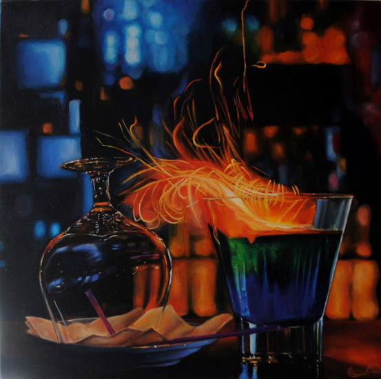 Flameado Oil Canvas Still Life Paintings