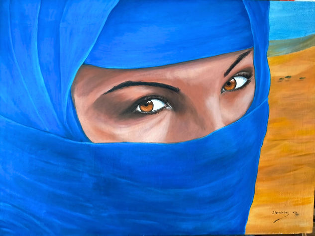 Joven tuareg Oil Canvas Portrait