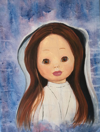 DIVINA MUÑECA Acrílico Lienzo Retrato