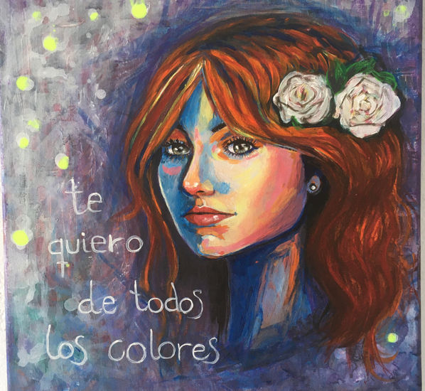 te quiero de todos los colores Acrílico Lienzo Retrato