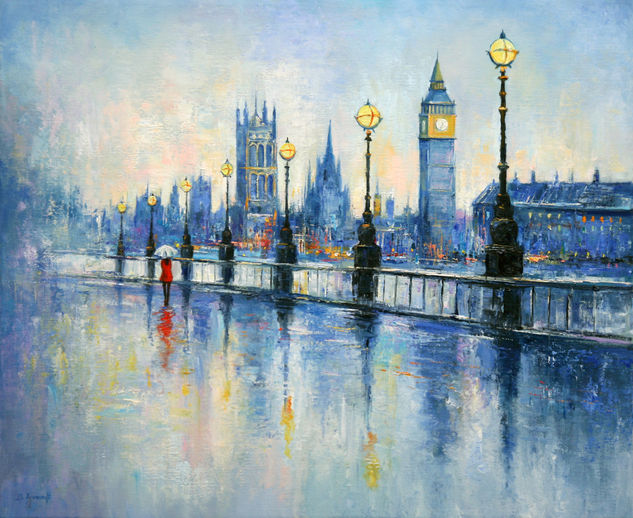 Rainy London Oil Canvas Landscaping