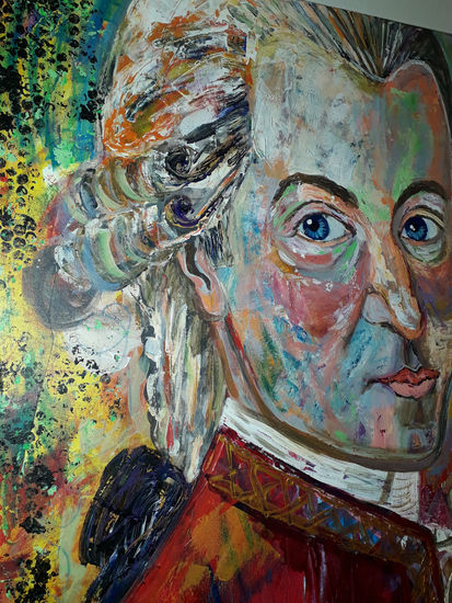 Mozart Acrylic Canvas Portrait