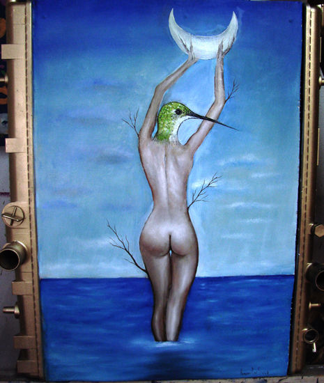 Mujer colibri Oil Panel Others