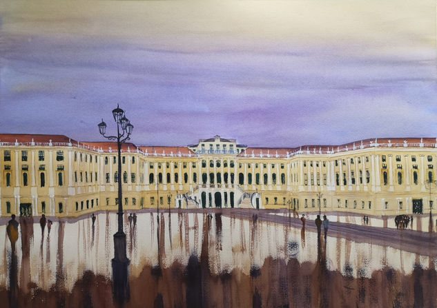 Schloss Schönbrunn Watercolour Paper Landscaping