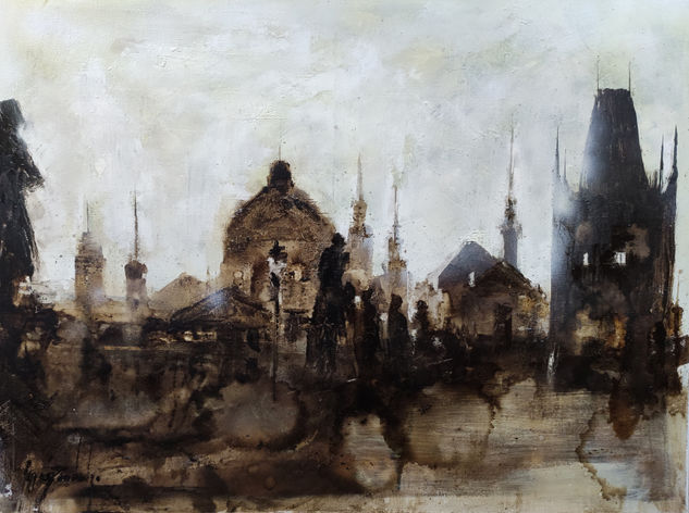 Praga Mixed media Canvas Others