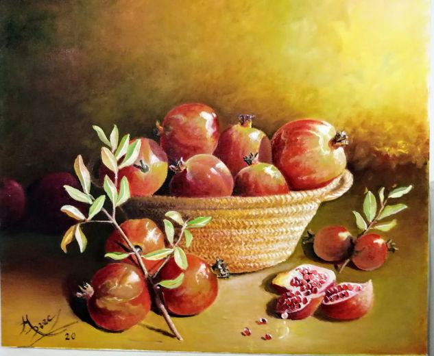 GRANADAS Oil Canvas Still Life Paintings