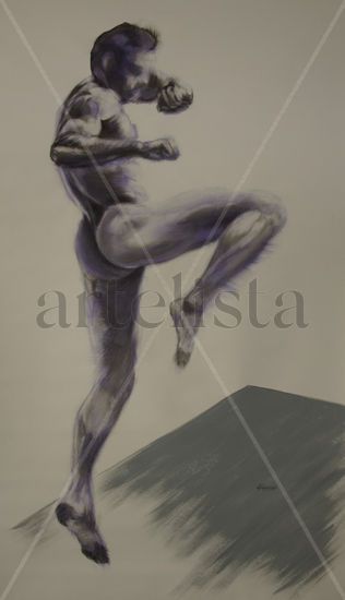 Fuerza y movimiento Acrylic Canvas Nude Paintings