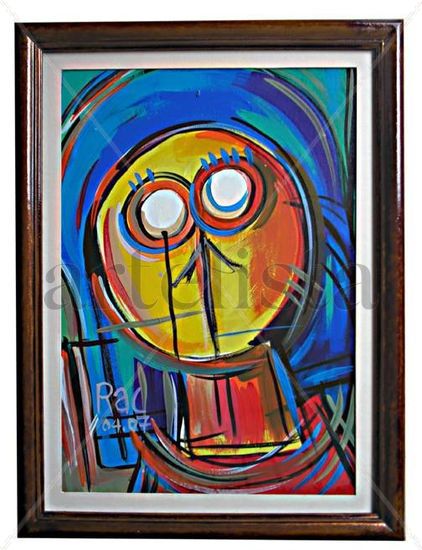 Sorprendida Acrylic Card Figure Painting