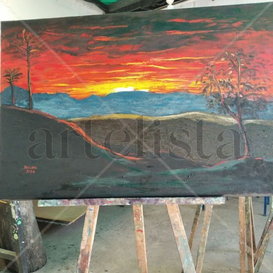 Crepúsculo Oil Canvas Landscaping