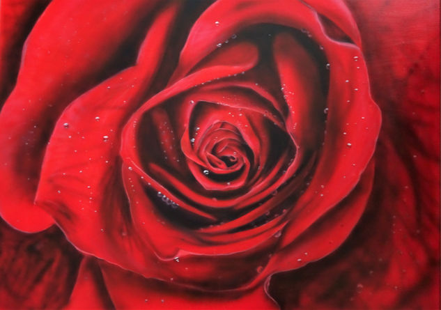 ROSA Acrylic Panel Floral Painting