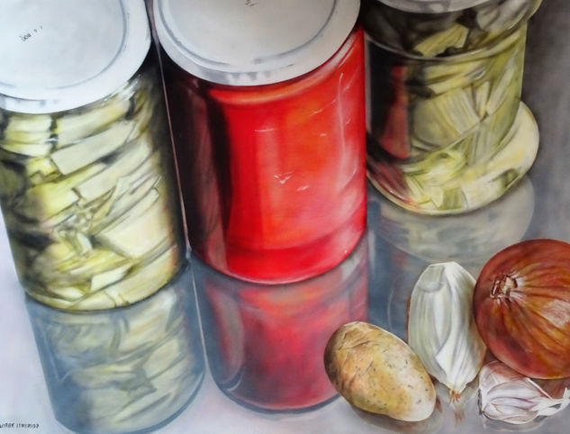 TARROS DE CONSERVA Acrylic Panel Still Life Paintings