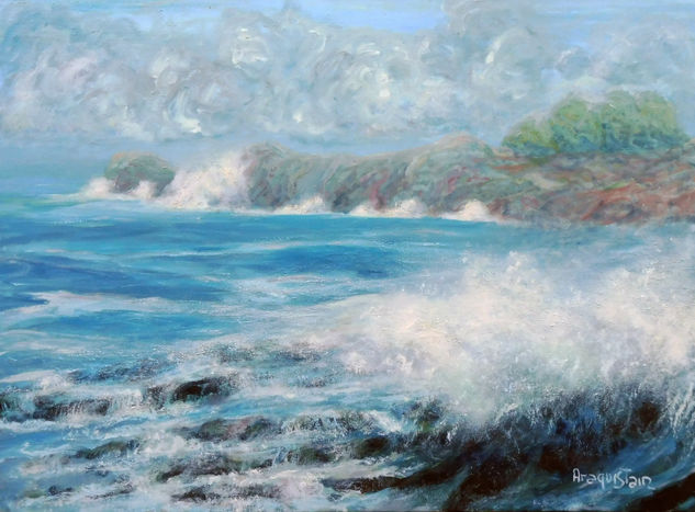 PUNTA LARGA Oil Canvas Marine Painting