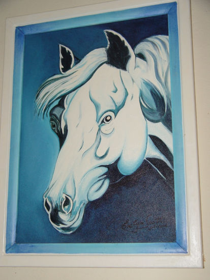 Cavalo Branco Oil Textile Animals