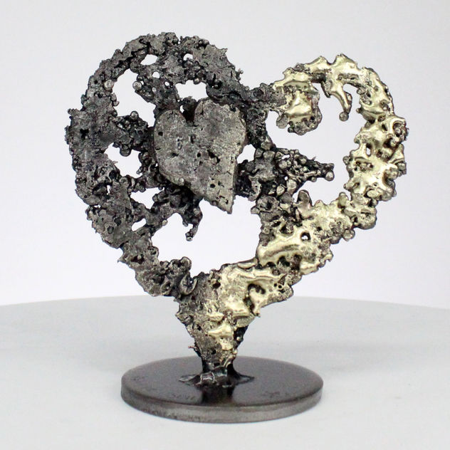 de corazón a corazón - VII - Escultura acero latón