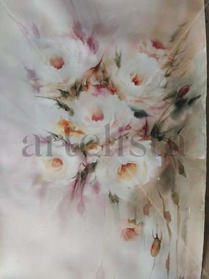 Esencias Acuarela Papel Floral