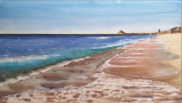 Espuma en Peñíscola Watercolour Paper Marine Painting