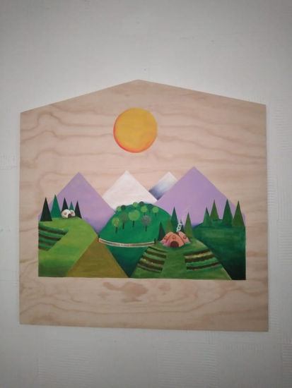 "Paisaje montañoso N° 1" Acrylic Panel Landscaping