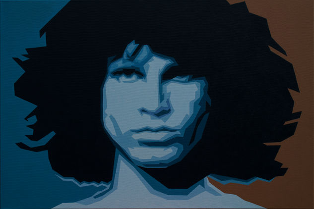 Jim Morrison Acrylic Painting Acrílico Lienzo Retrato