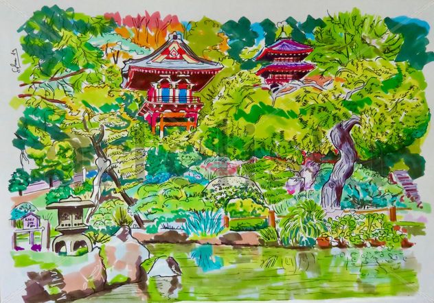 Jardín japonés en el Parque Golden Gate
