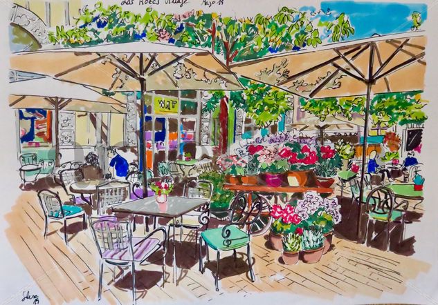 Las Rozas Village Felt-tip pen Paper Landscaping