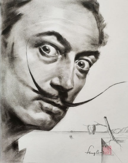 Portrait of DALI Lápiz (Negro) Papel Retrato