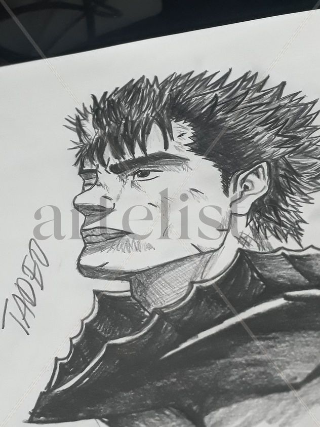 dibujo de guts de berserk