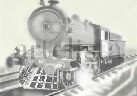 Locomotora a vapor.