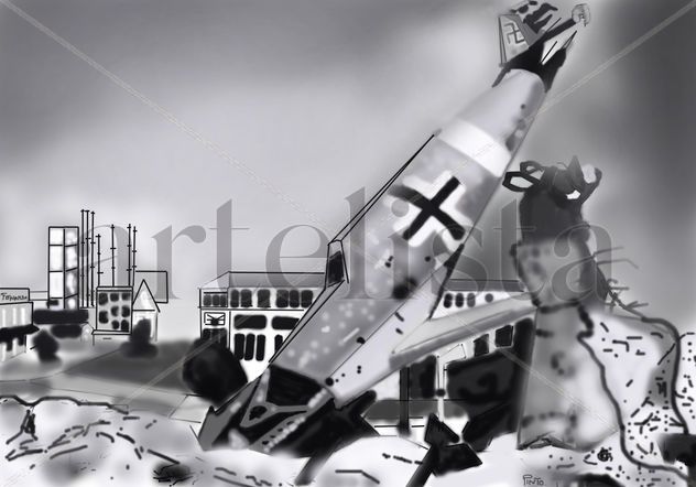 avión nazi derribado en Stalingrado