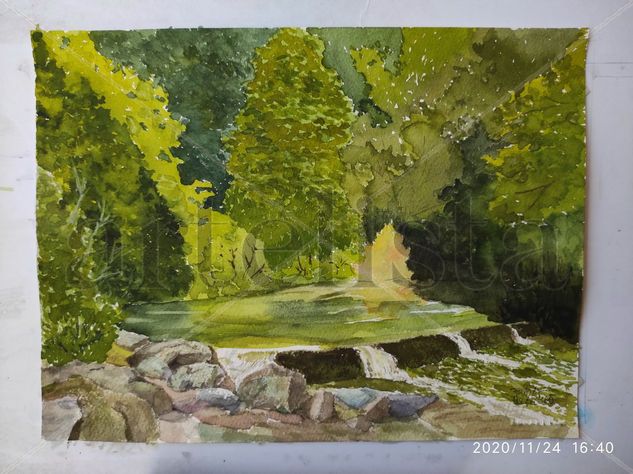 El charco de luz Watercolour Paper Landscaping