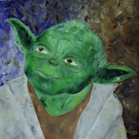 Yoda Óleo Lienzo Figura