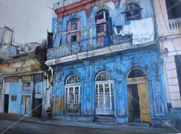 La casa azul- Habana Oil Canvas Landscaping