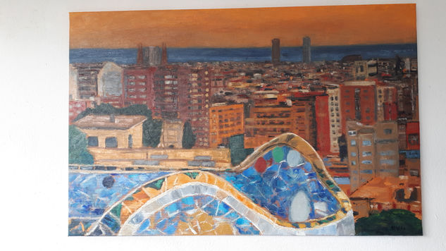 Barcelona I Oil Canvas Landscaping