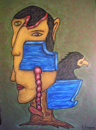 EL NIDO DEL AGUILA Acrylic Panel Figure Painting