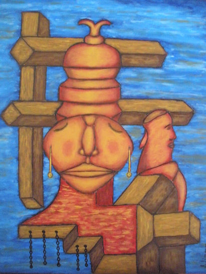 CONCUBINA Acrylic Panel Figure Painting