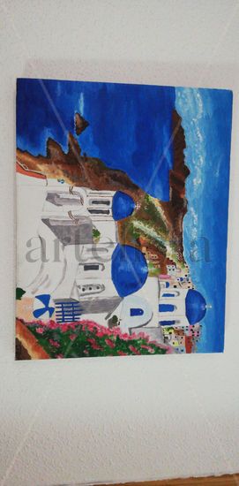 Santorini Oil Canvas Landscaping