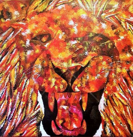 El León Acrylic Canvas Animals