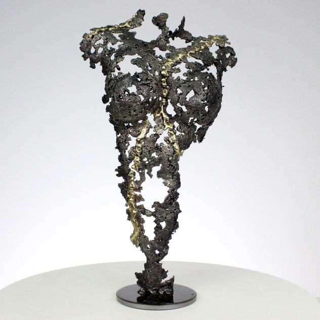 Pavarti navidad - Mujer escultura del cuerpo de metal, de encaje, acero y latón