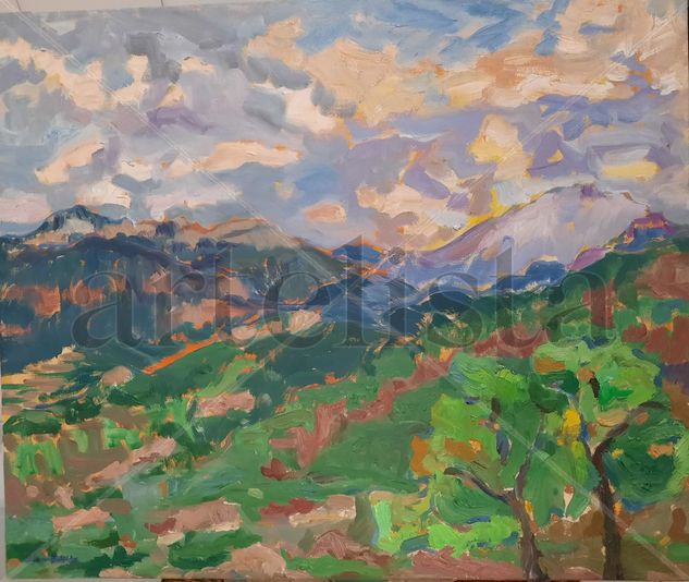 Paisatge del Garraf Oil Canvas Landscaping