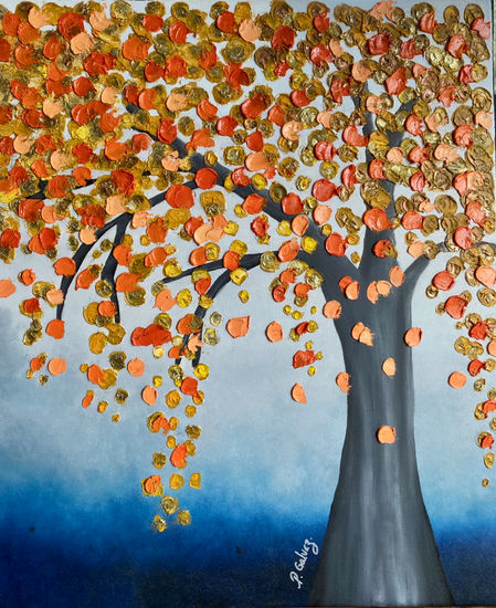 Otoño Oil Canvas Floral Painting