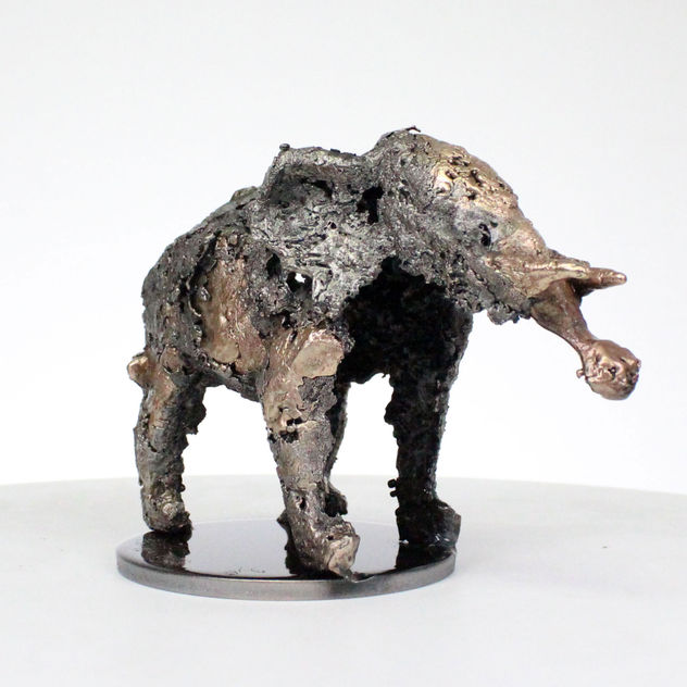 Elefante D - Escultura animal de metal - Elefante de bronce de acero