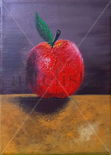 Manzana roja, mesa...