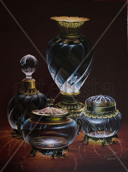 Cenital Oil Panel Still Life Paintings