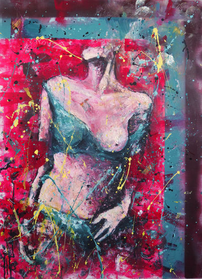 Self-Love2 Mixed media Canvas Figure Painting