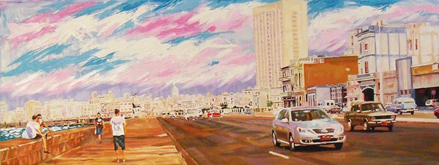 Malecón 8 Oil Canvas Landscaping