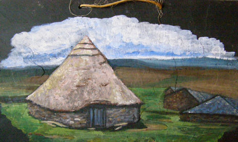 acrilicos sobre pizarra