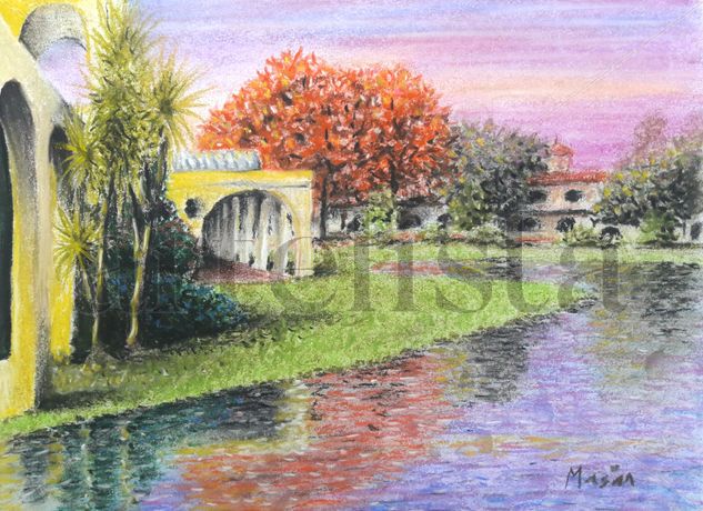 Paisaje de Escobar Pastel Paper Landscaping