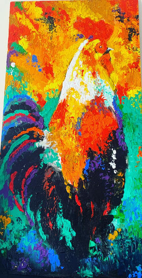 Papa Gallo Acrylic Canvas Animals